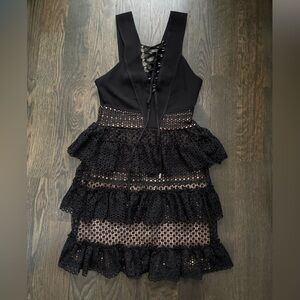 NWT Romeo & Juliet Couture Black Lace Cocktail Dress
